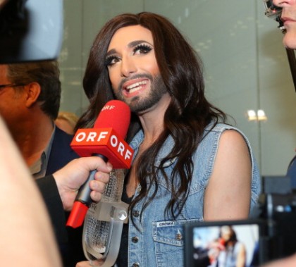 Conchita Wurst Arrives In Vienna