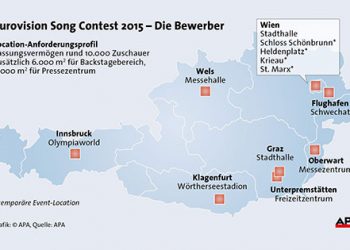 12 obiektów w walce o Eurowizję 2015