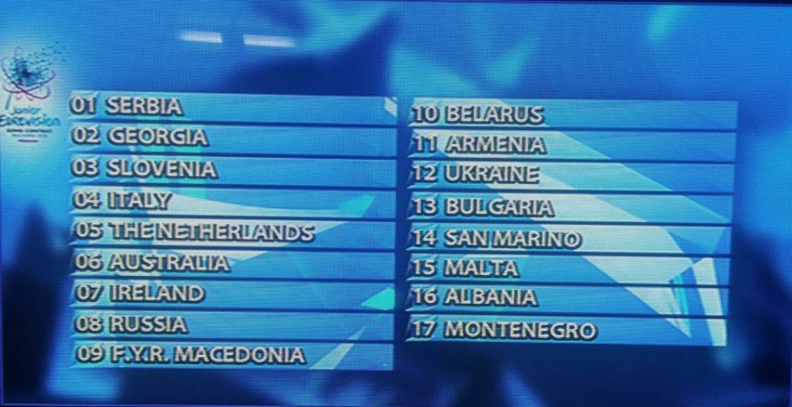 Oto kolejność startowa Eurowizji dla Dzieci 2015 [UPD!]