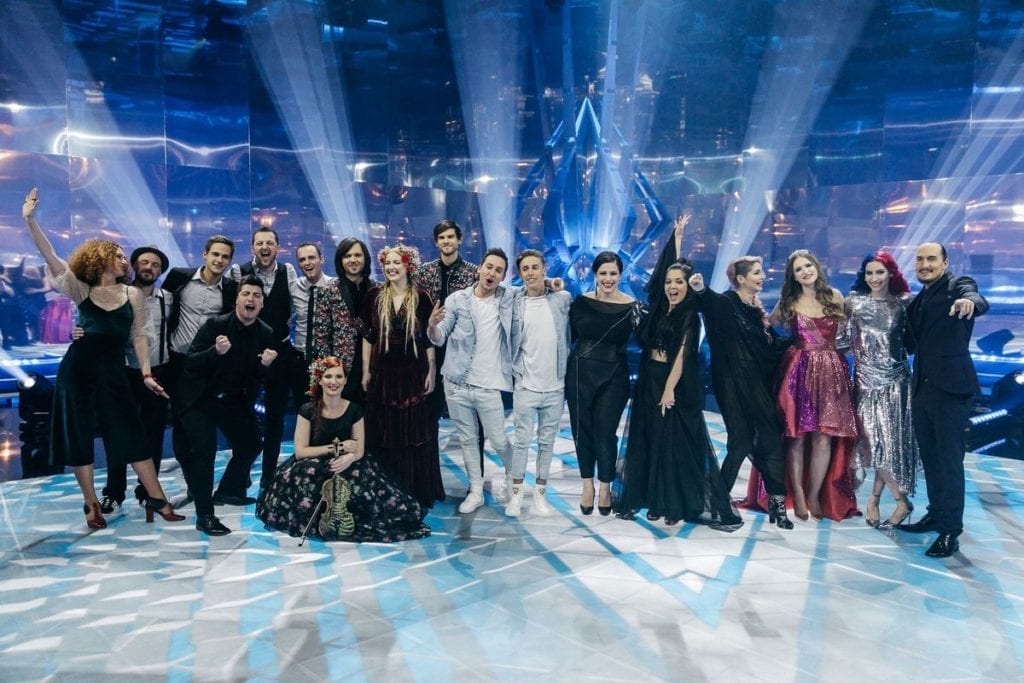 Ośmioro finalistów EMA2018 (fot. RTV SLO)