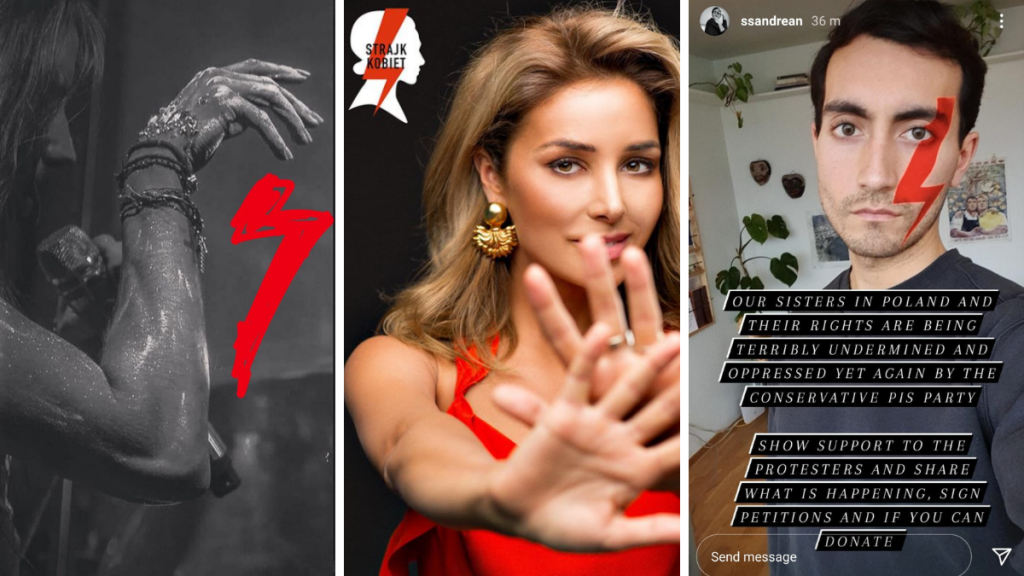 Strajk kobiet, Michał Szpak, Zlata Ogniewicz, Hatari