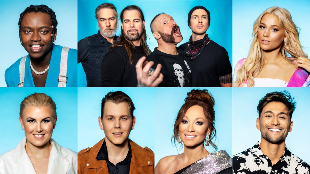 Uczestnicy 3. półfinału Melodifestivalen 2021 (fot. Jan Danielsson / SVT)