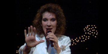Eurowizja 1988: Céline Dion (Szwajcaria) na scenie w Dublinie