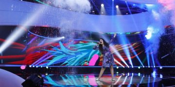 Eurowizja Junior 2016: Christina Magrin na scenie (fot. Andres Putting, JuniorEurovision.tv)