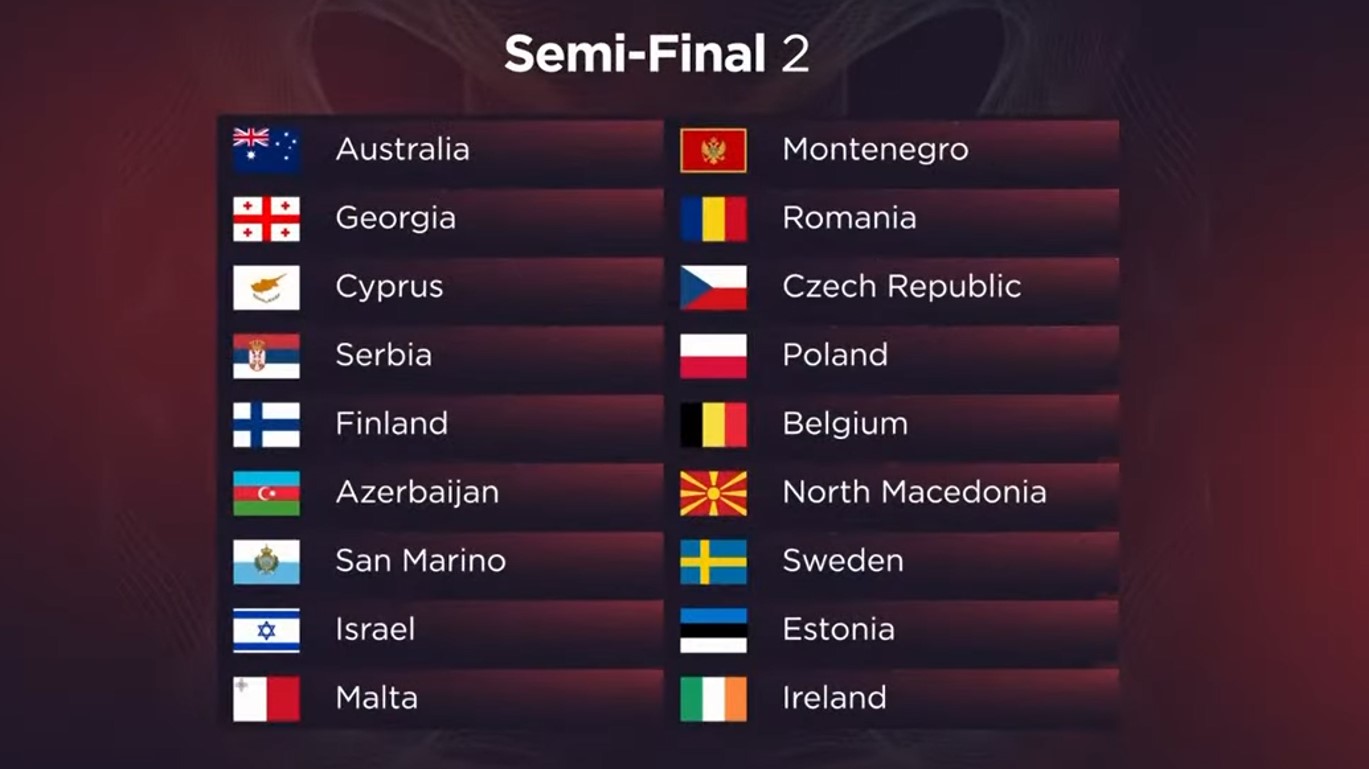 Eurowizja 2022, Polska: Uczestnicy drugiego półfinału Eurowizji 2022, fot. eurovision.tv