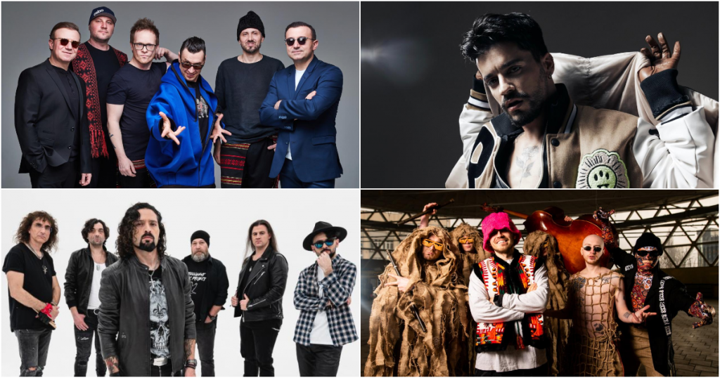 Eurowizja 2022: na zdjęciu reprezentanci Bułgarii, Mołdawii, Rumunii i Ukrainy fot. eurovision.tv