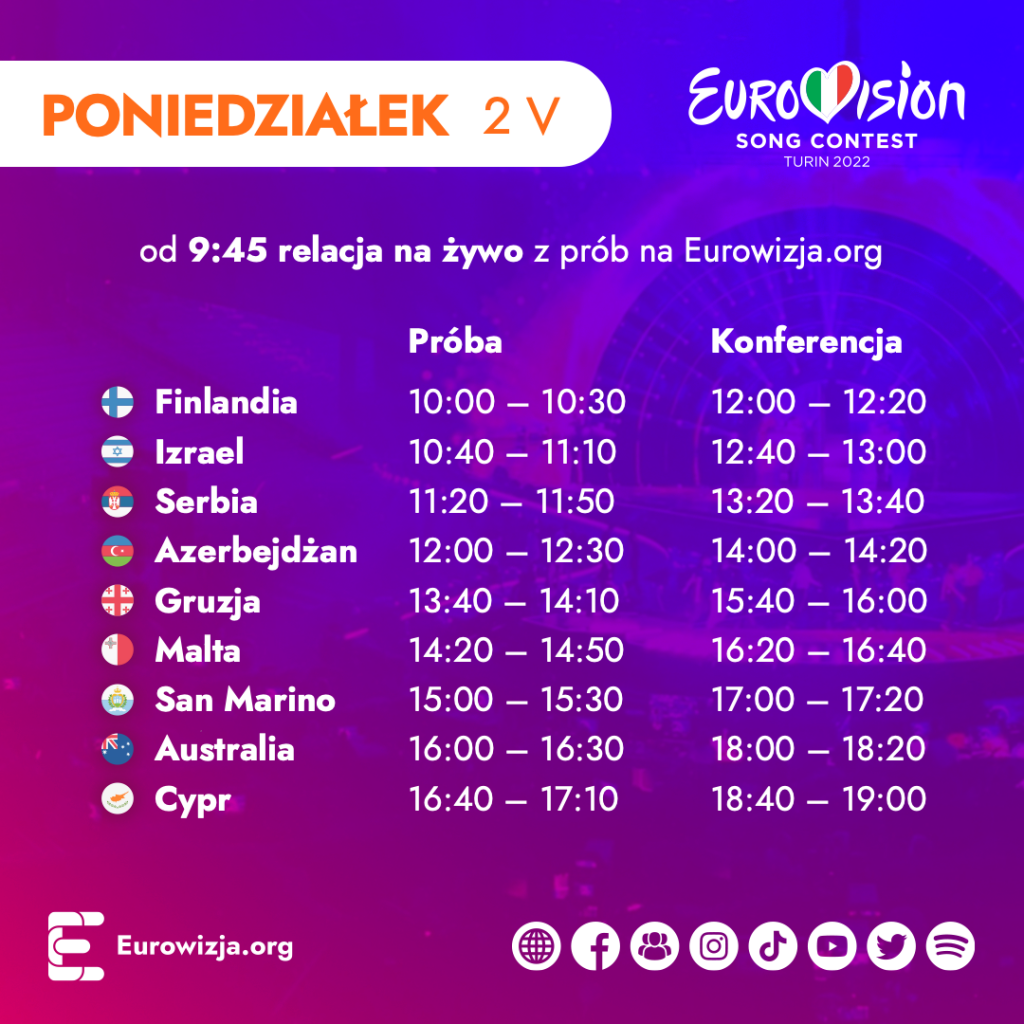 Eurowizja 2022, próby, dzień trzecii