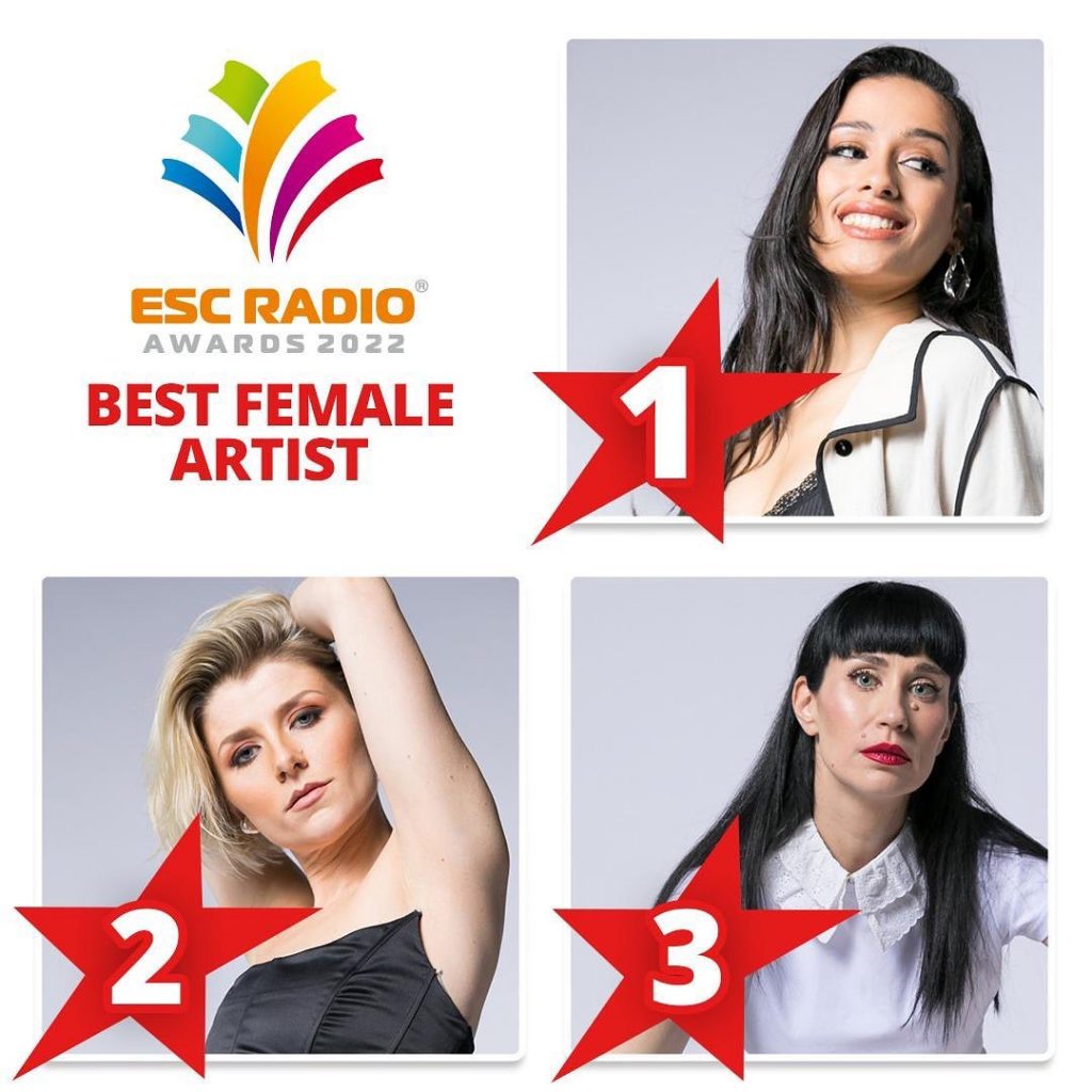 ESC Radio Awards, najlepsza wokalistka, Eurowizja 2022