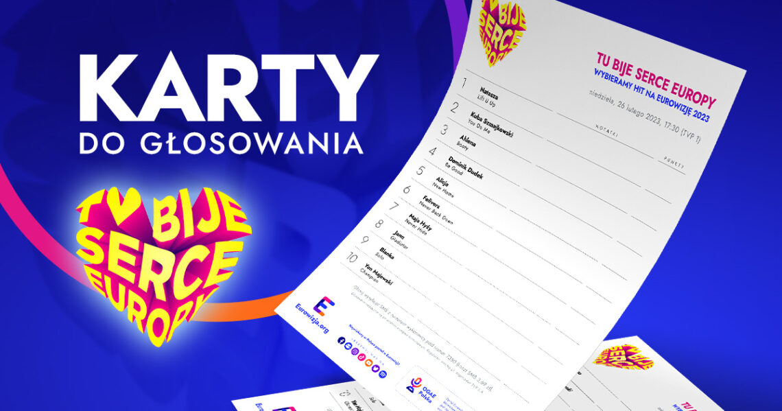 Tu bije serce Europy, Eurowizja 2023, Polska, karty do głosowania
