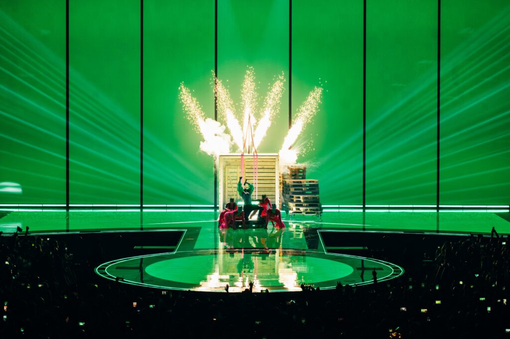 Eurowizja 2023: Käärijä podczas finałowego występu. Fot. Louise Bennett/EBU