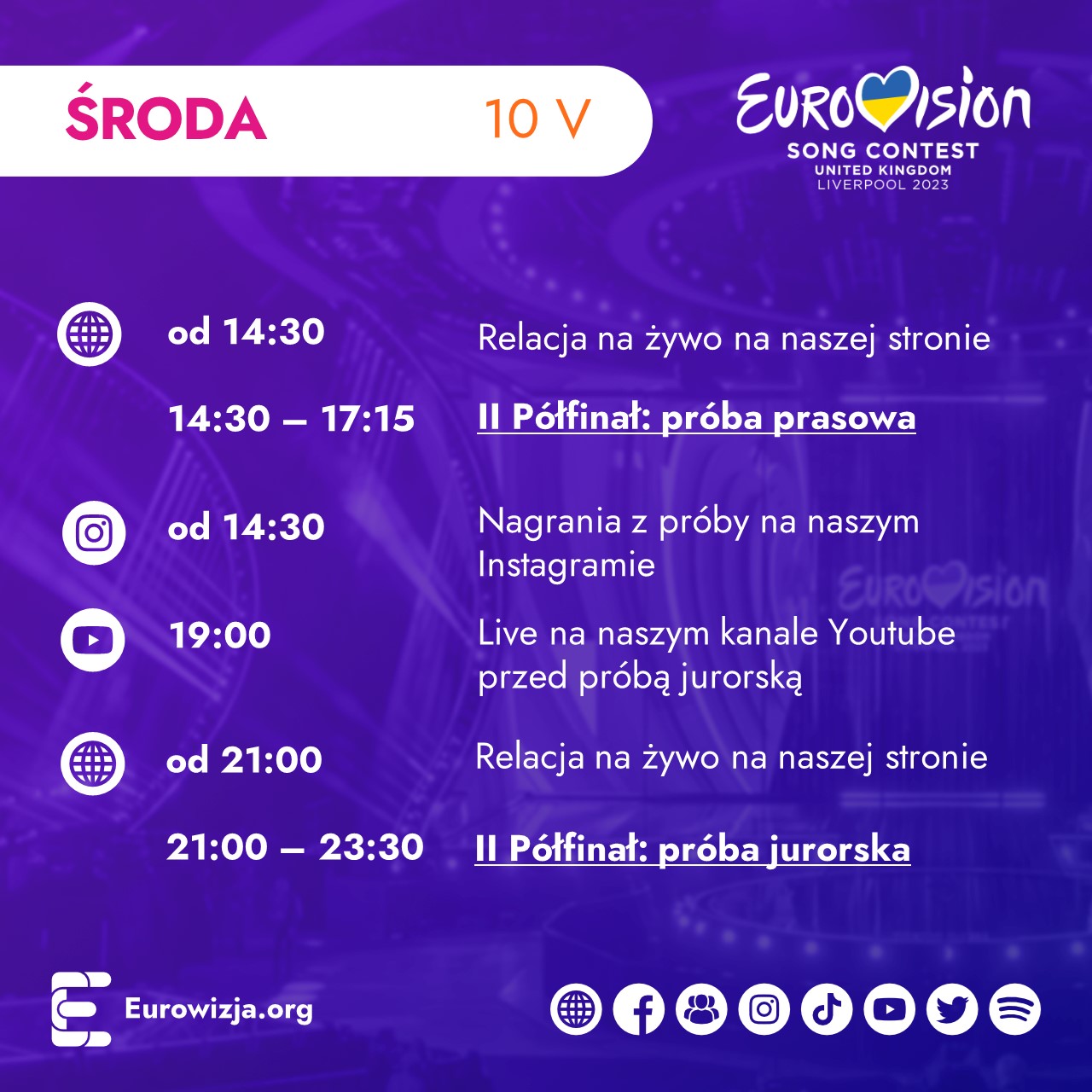 Eurowizja 2023, 10 maja