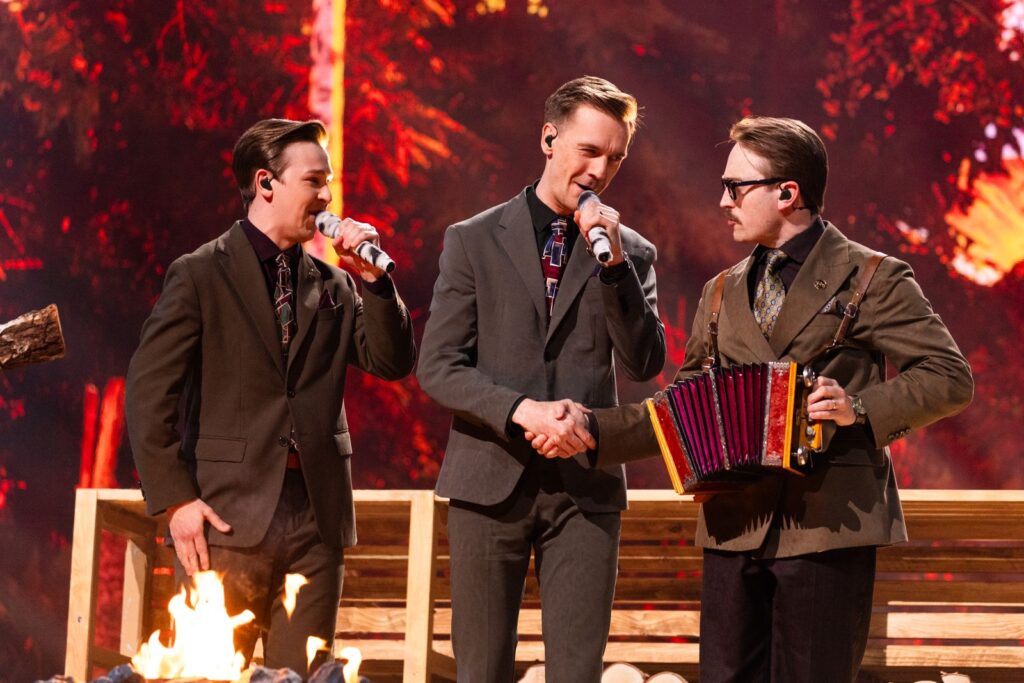 Eurowizja: zespół KAJ reprezentował Szwecję w 2025 roku. Fot. Corinne Cumming/EBU